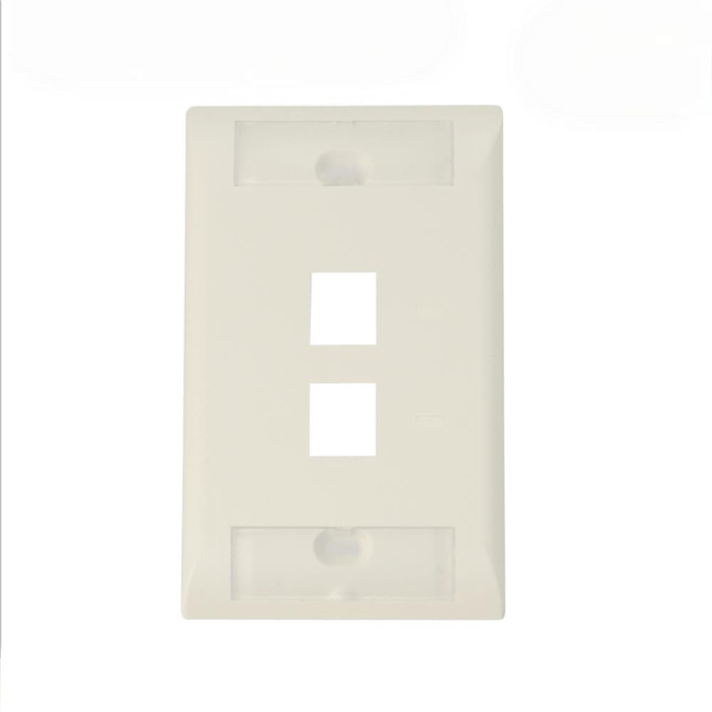 COMMSCOPE 0-2111037-1 Placa de Pared 2 Puertos Etiqueta Beige