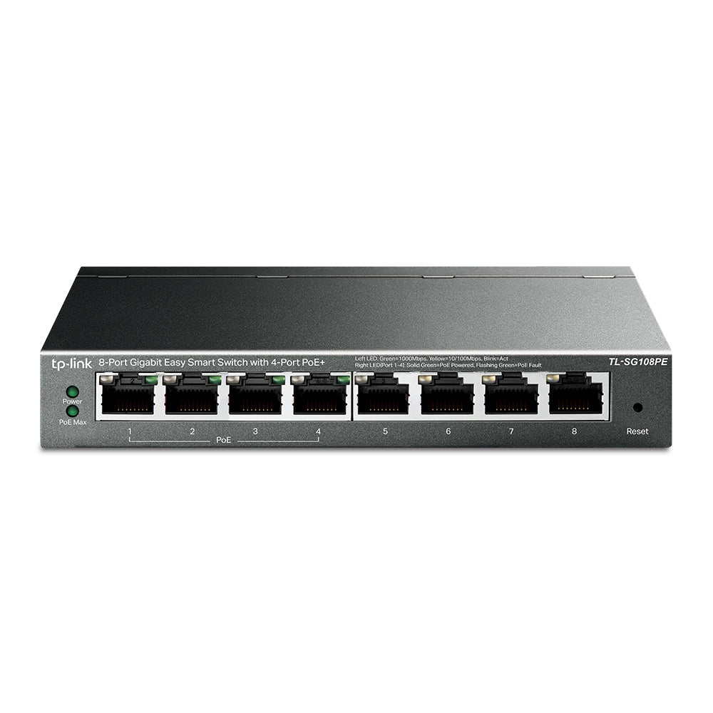 TP-LINK SG108PE Switch 8 Puertos Gigabit 4 PoE Easy Smart