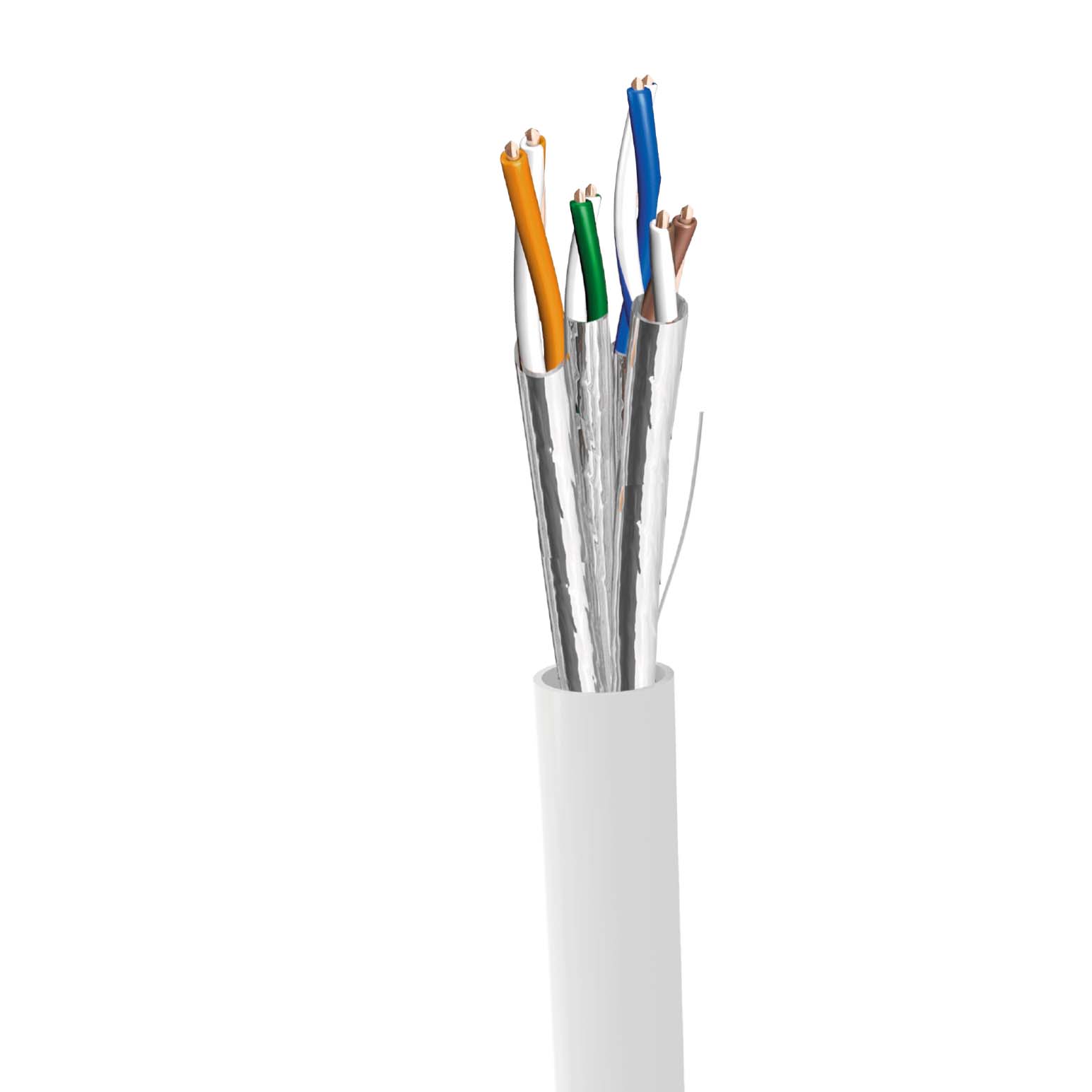 SATRA 0203013001 Cable de Red U/FTP Cat6A Cobre 23AWG LSZH Blanco 305m