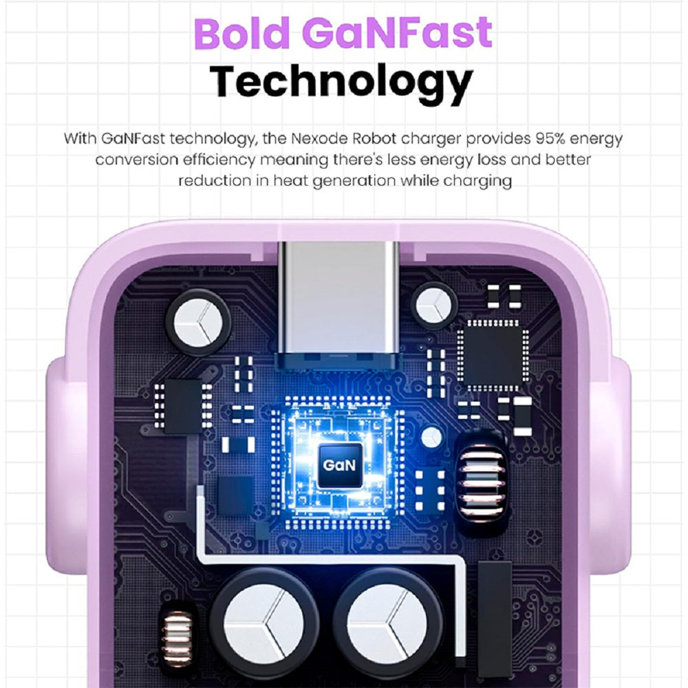 UGREEN CD359 25036 Nexode Cargador USB-C GAN 30W Lila