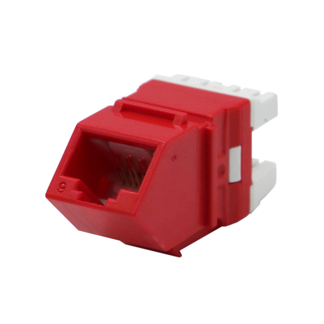 SATRA 0102070005 Jack RJ45 Angular Cat6 Rojo