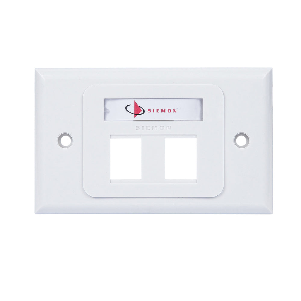 SIEMON 10GMX-HFP02-02B Placa de Pared Tipo 10G 2 Puertos MAX Horizontal Blanco