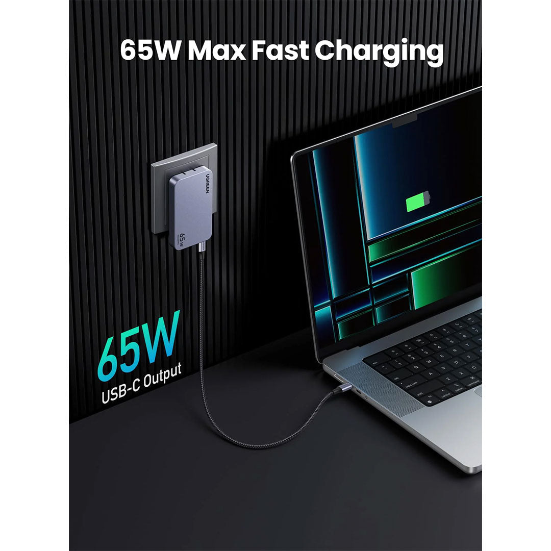 UGREEN X753 15817 Nexode Pro Cargador USB-C 3 en 1 Ultra Slim 65W