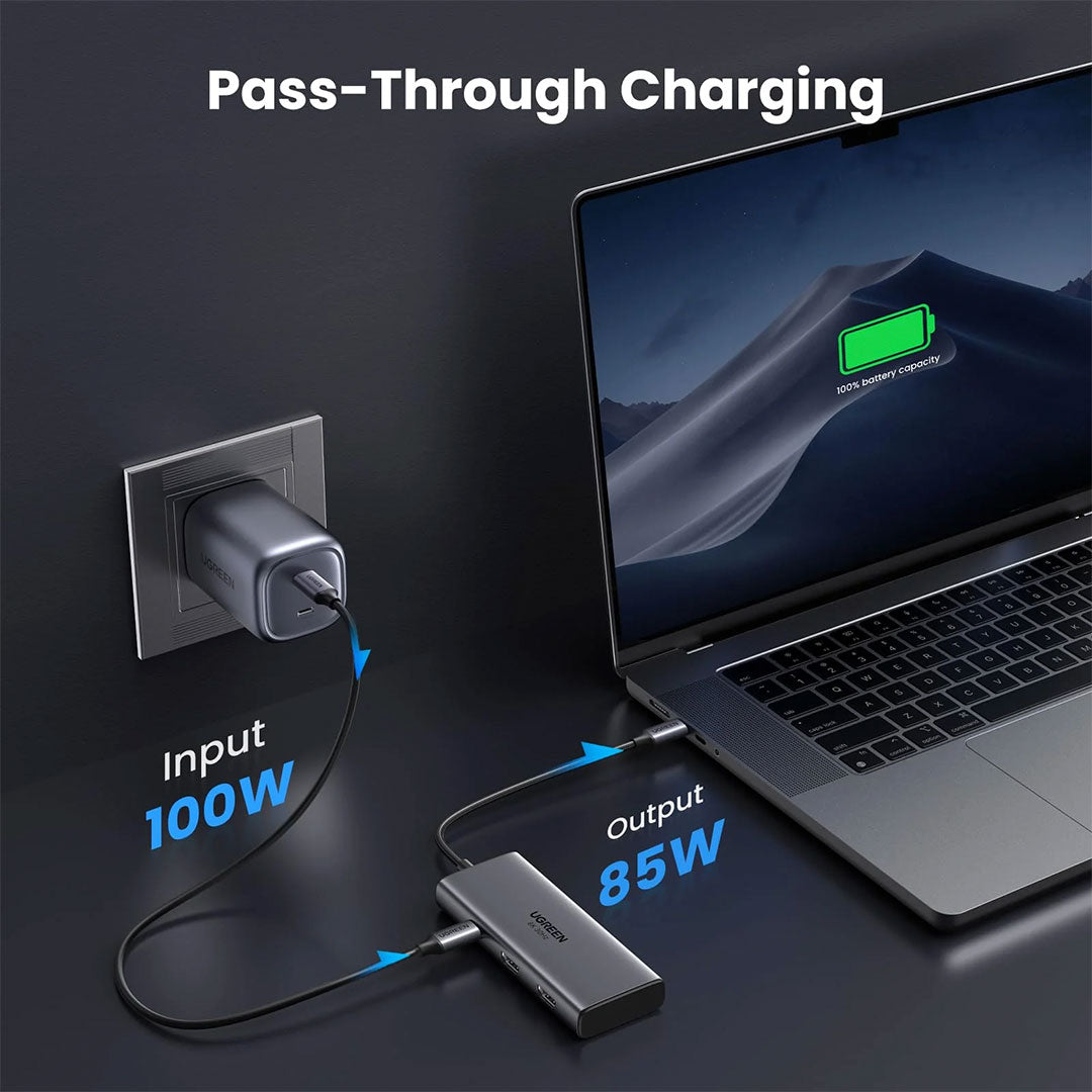 UGREEN CM498 15852 Revodok 206 Adaptador HUB USB-C 6 en 1 8K a 30Hz