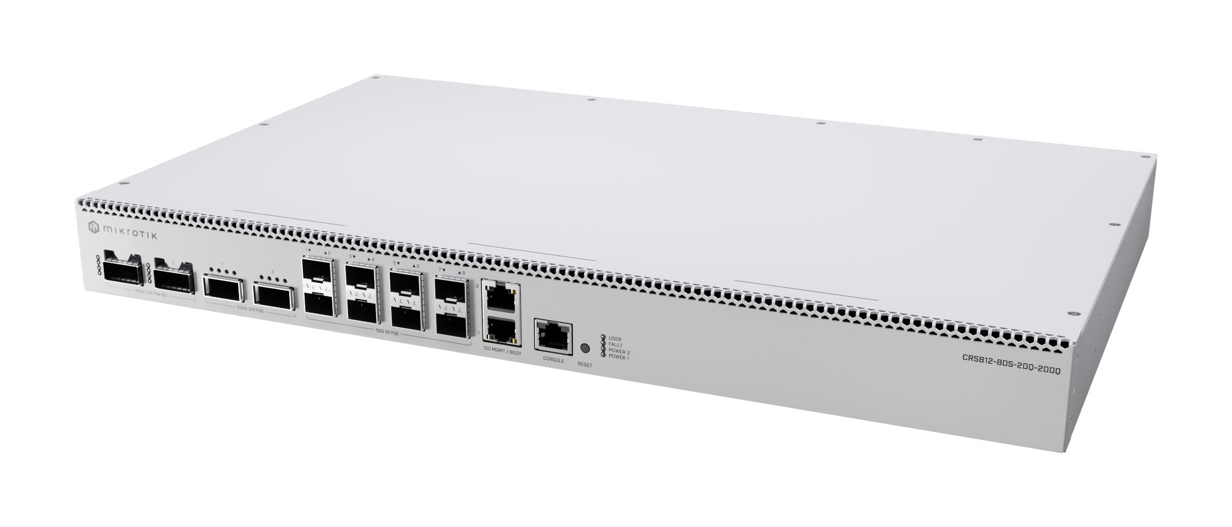 MIKROTIK CRS812 DDQ Switch 8 Puertos SFP56, 2P Ethernet, 2P QSFP56 200G, 2P QSFP56-DD 400G