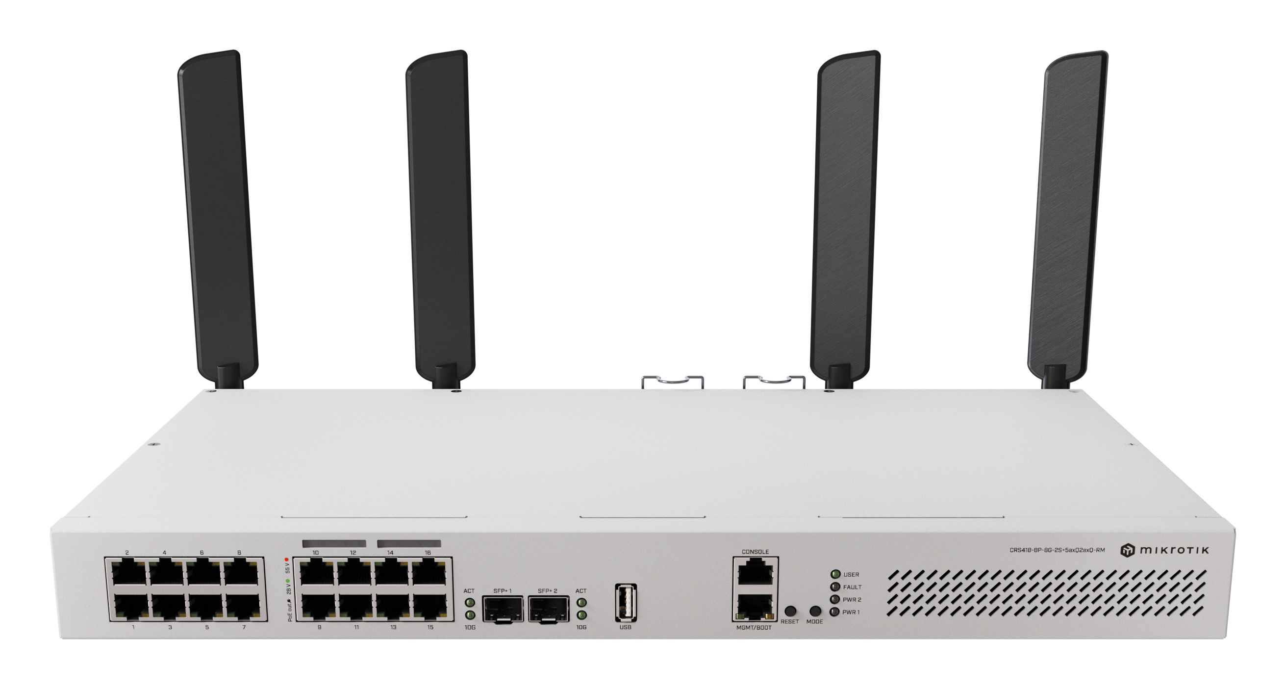 MIKROTIK CRS418-8P-8G-2S+5axQ2axQ-RM Switch 16 Puertos Gigabit Ethernet