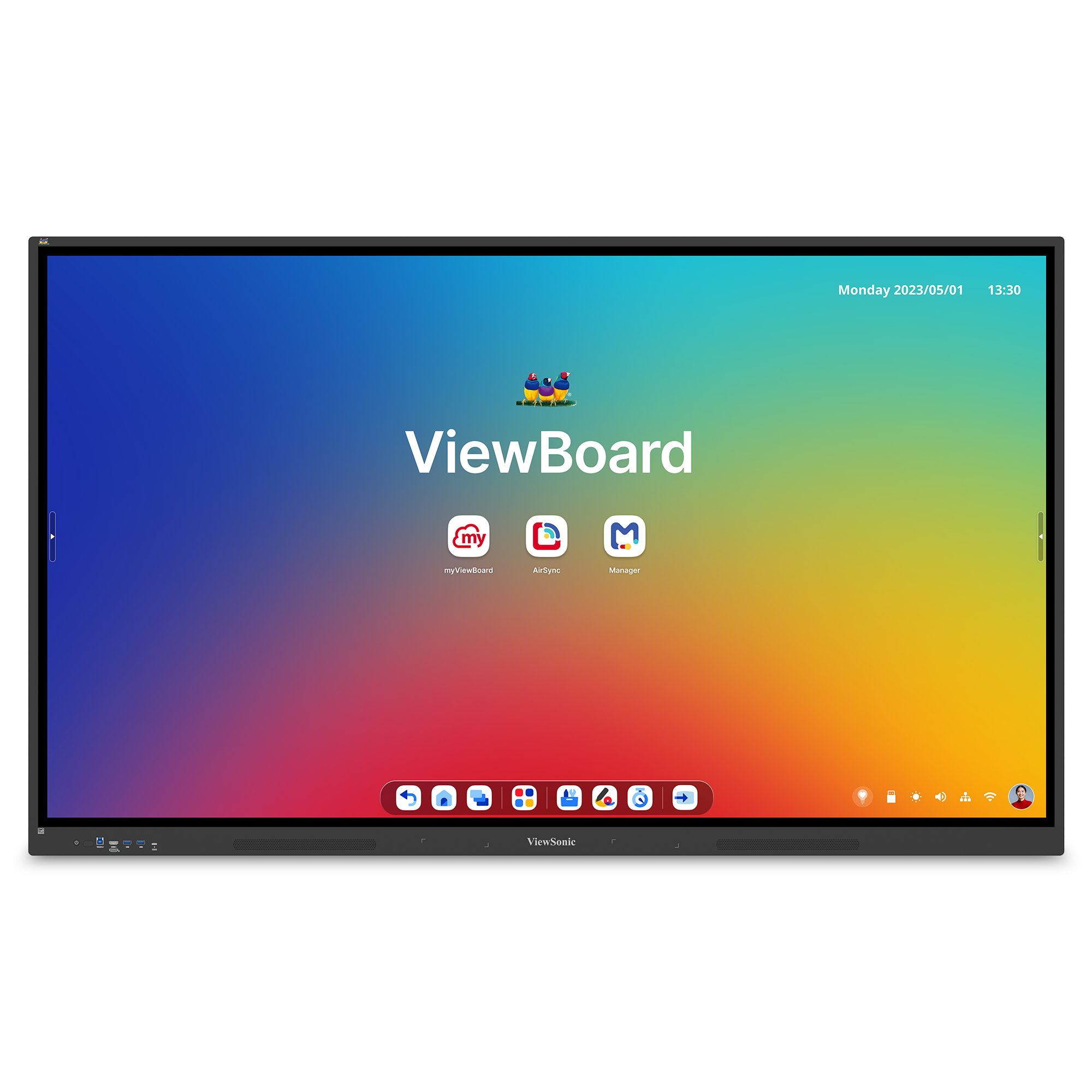 ViewSonic IFP7534 ViewBoard Pantalla interactiva 4K de 75" pulgadas con Android 14 EDLA
