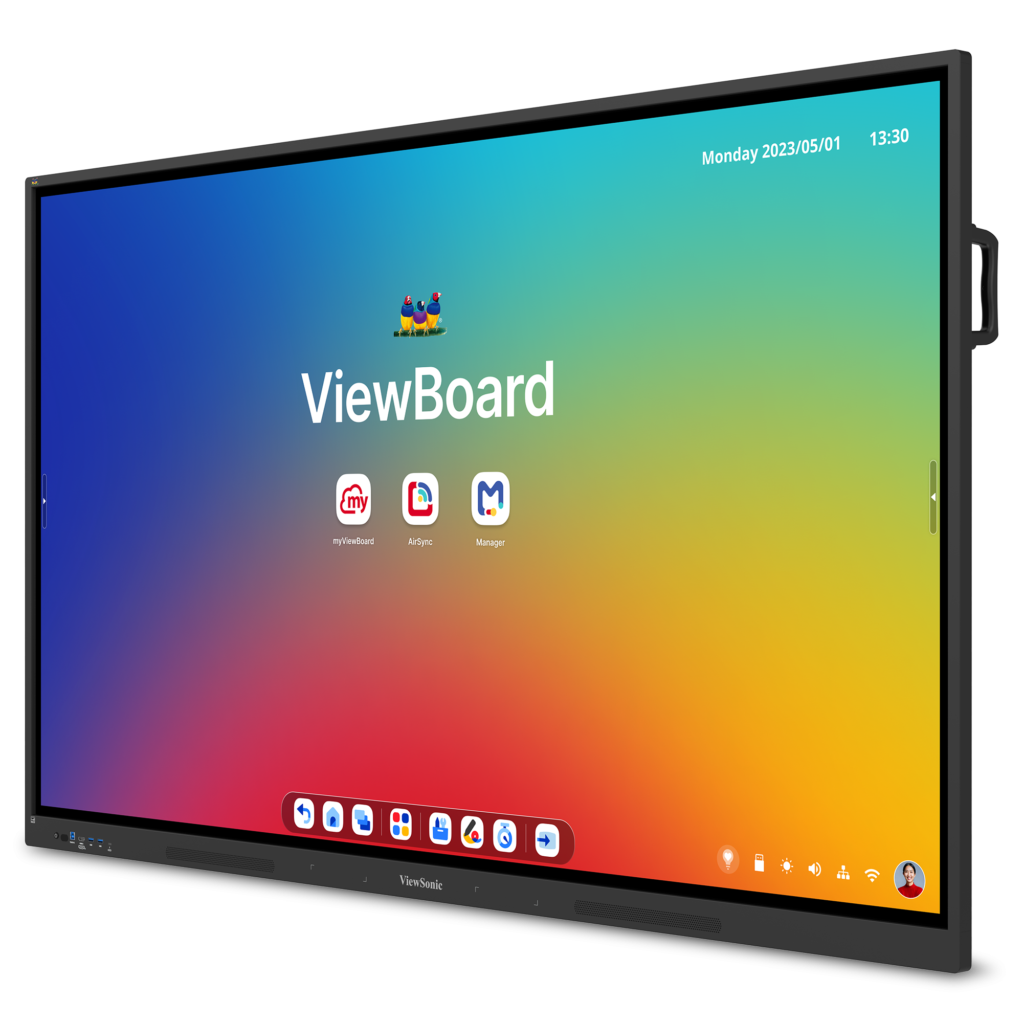 ViewSonic IFP7534 ViewBoard Pantalla interactiva 4K de 75" pulgadas con Android 14 EDLA