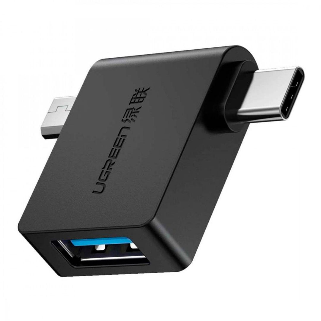 UGREEN 30453 Adaptador OTG 2 en 1 USB-C a Micro USB/USB-A Hembra