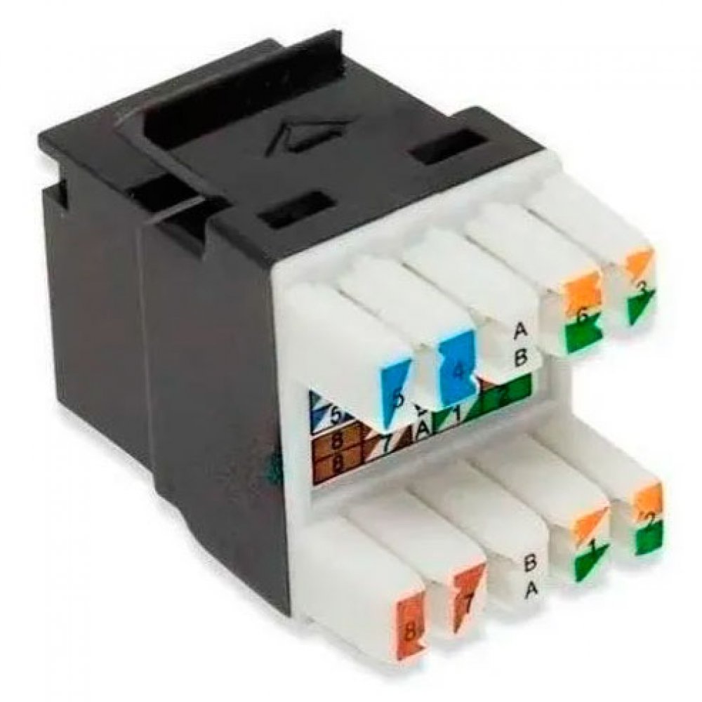 FURUKAWA LIGHTERA 35030606 Conector Jack RJ45 Hembra Multilan Cat6 NEGRO