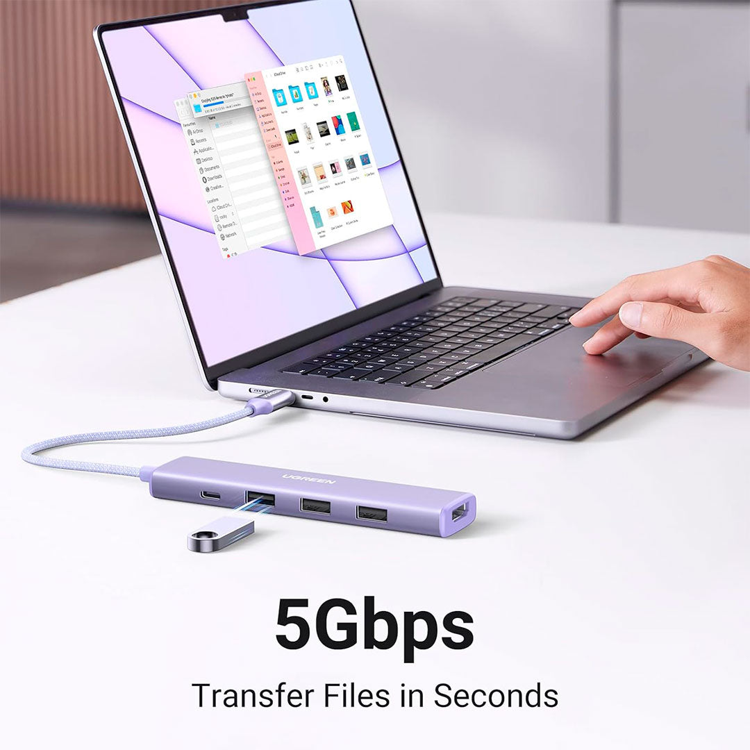 UGREEN CM478 35582 Adaptador HUB USB-C 5 en 1 100W
