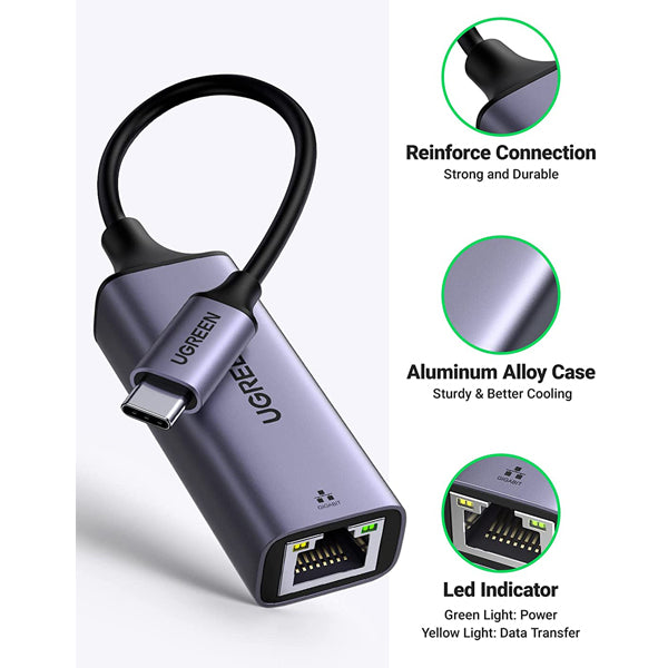 UGREEN CM483 40322 Adaptador USB C 3.1 a Ethernet Gigabit