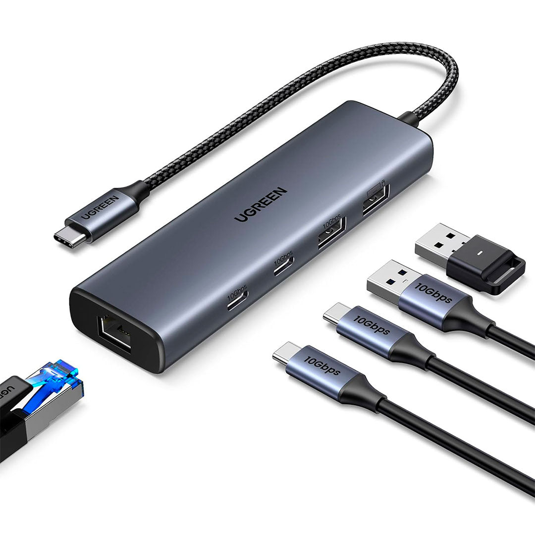 UGREEN CM512 45320 Adaptador HUB USB-C a RJ45 6 en 1