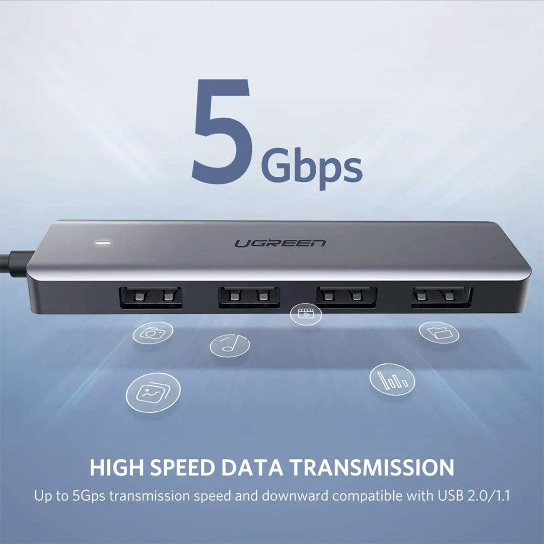 UGREEN CM219 50985 Adaptador HUB 4USB 3.0 5Gbps