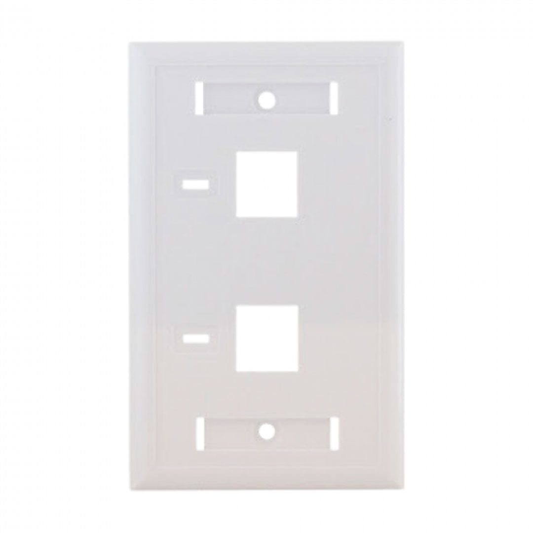 COMMSCOPE 557505-3 Placa de Pared 2 Puertos Etiqueta Blanco