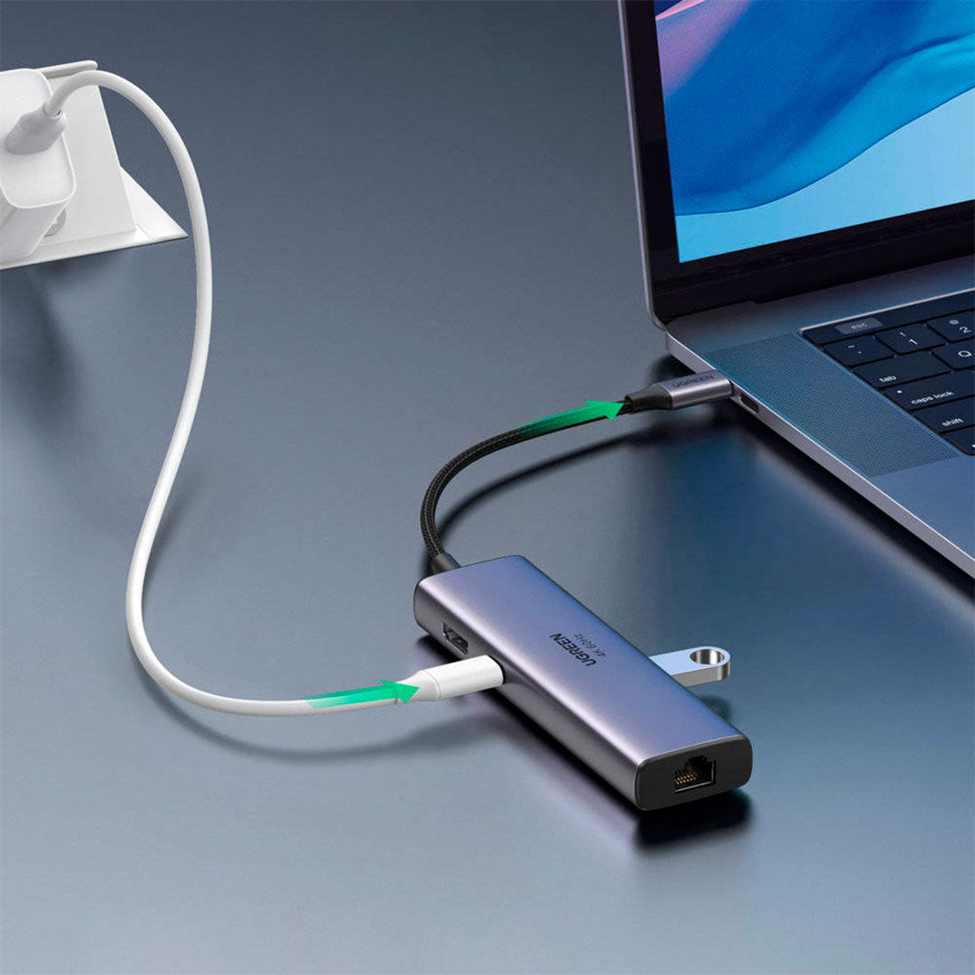 UGREEN CM512 60515 Adaptador HUB 7 en 1 USB-C a HDMI 4K