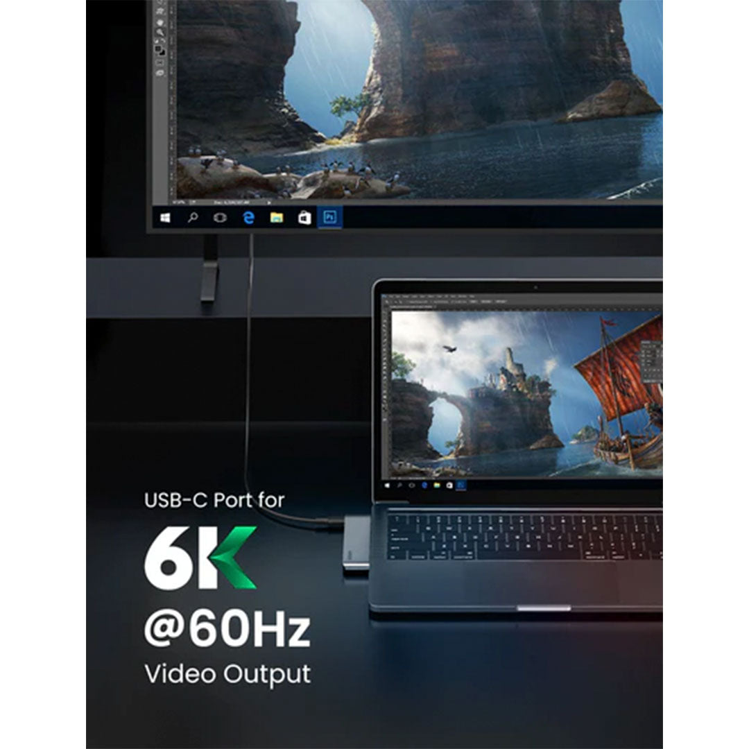 UGREEN CM251 60560 Adaptador HUB 6 en 2 USB-C a 3USB 3.0 SD TF