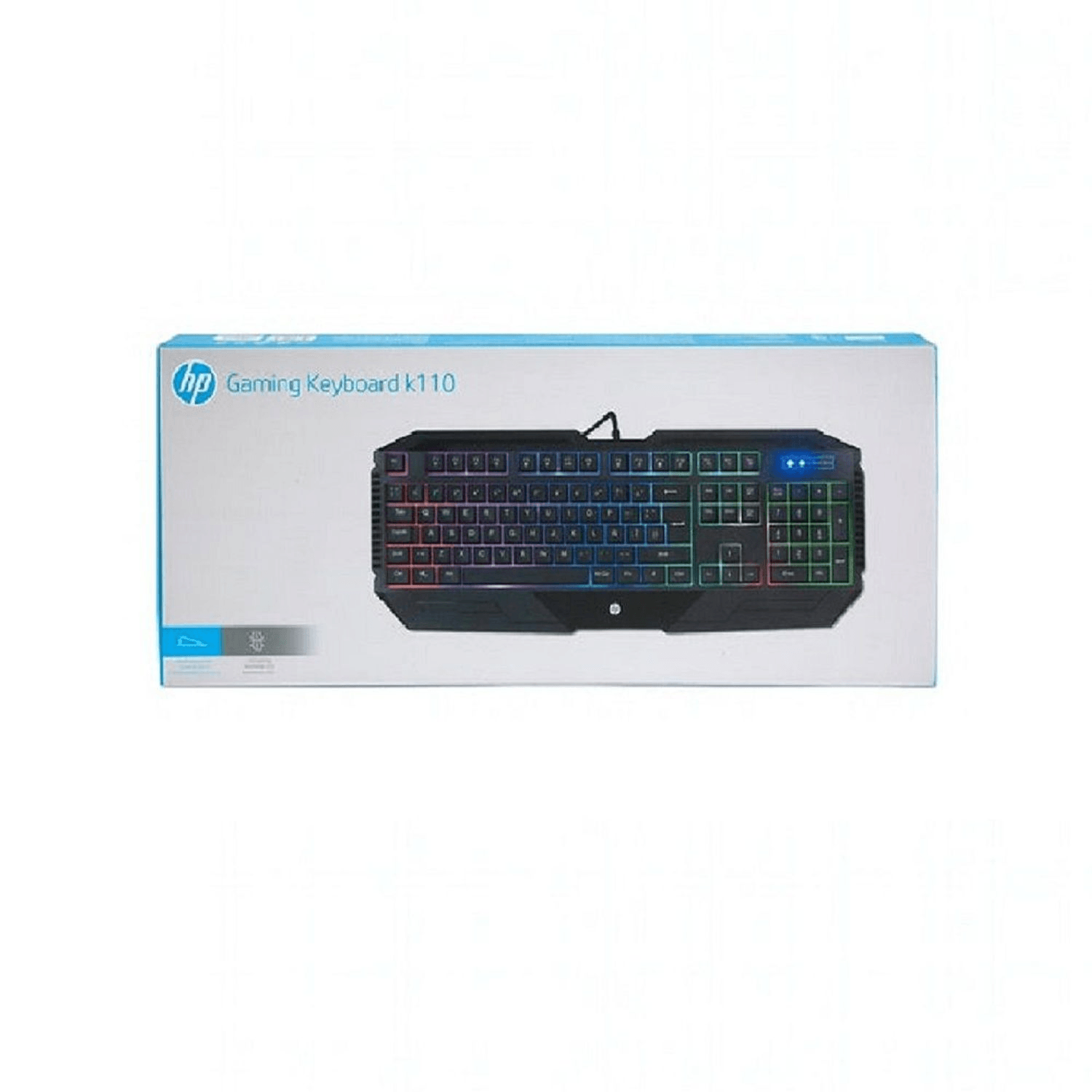 HP K110 Teclado gamer RGB retroiluminado 104 botones USB - 7JH31AA#ABM