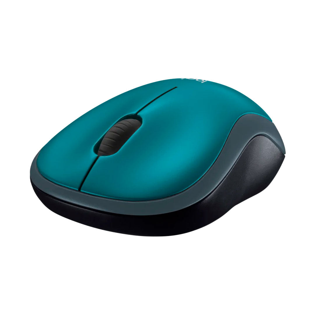 LOGITECH M185 Mouse inalámbrico compacto Verde, USB 2.4GHz, 1000dpi, 910-003636