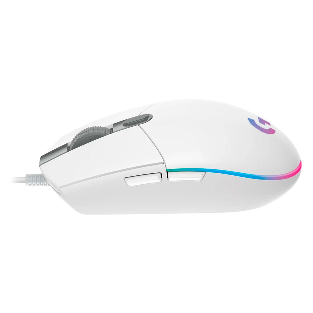 LOGITECH G203 Mouse Gamer USB RGB 6 botones 8000dpi Blanco