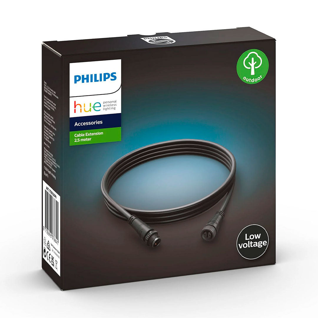 PHILIPS HUE 915006001601 Cable de extensión para exterior 2,5mts 25000 horas, IP67
