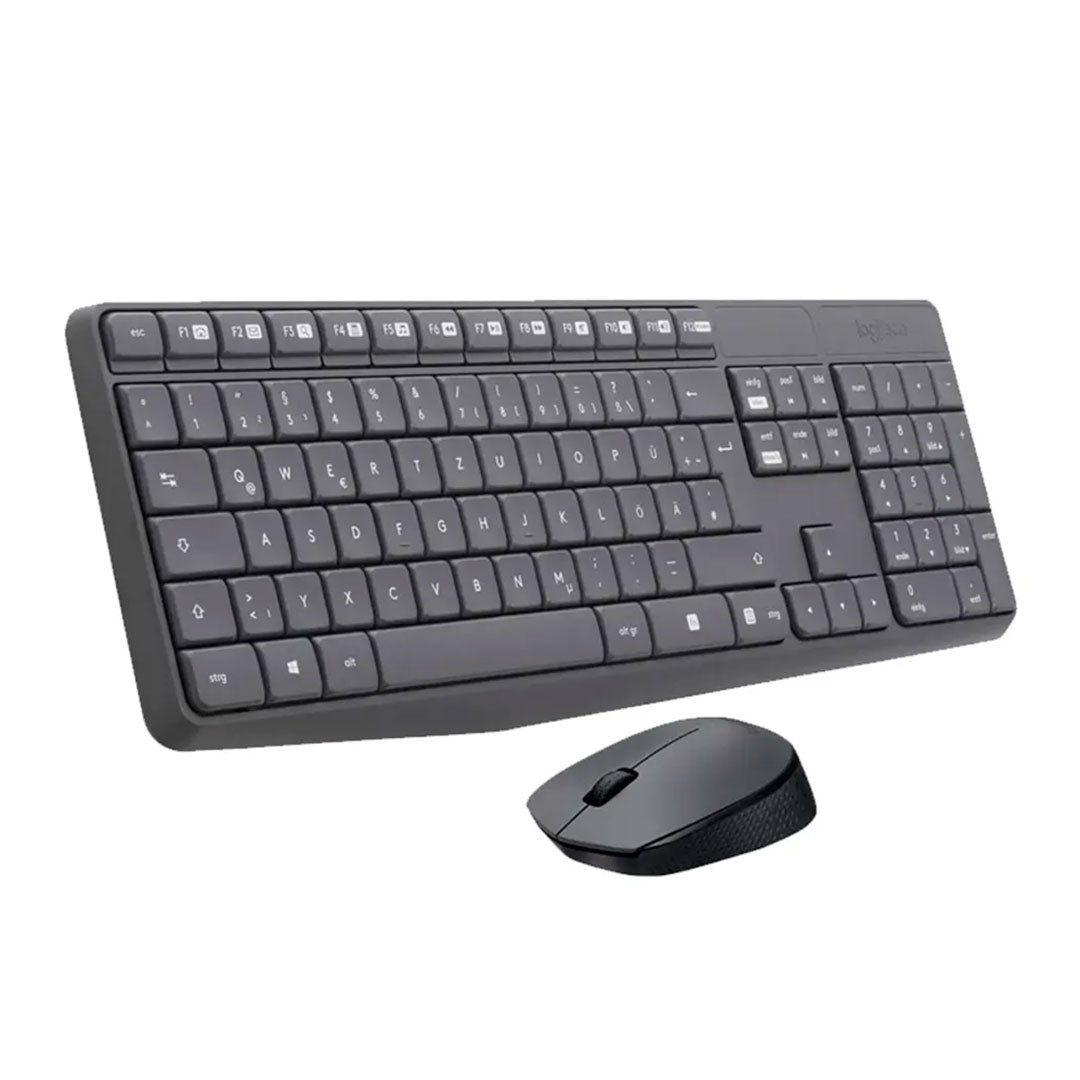 LOGITECH MK235 Kit teclado y mouse inalámbrico, Negro, 920-007901