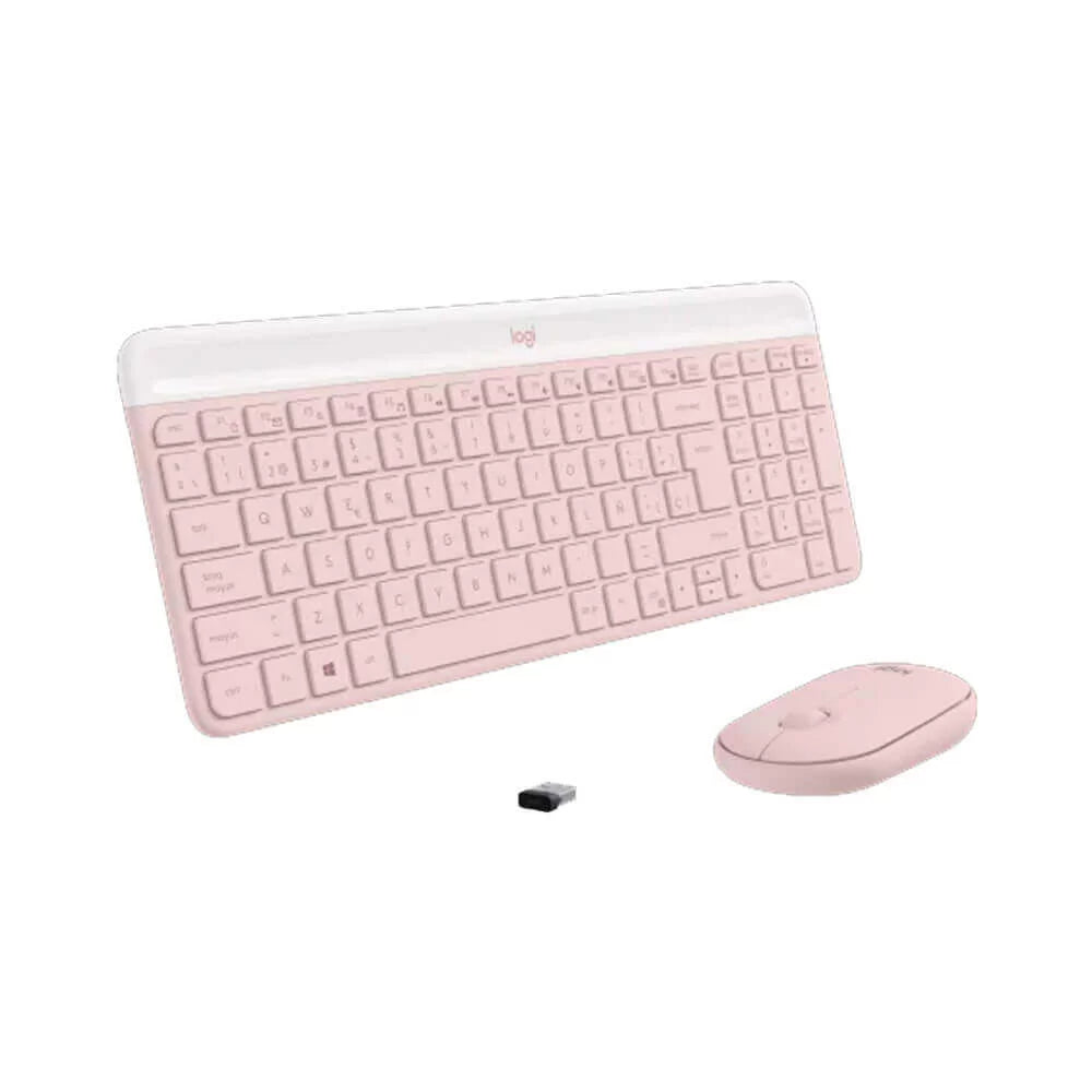 LOGITECH MK470 Kit Teclado Y Mouse USB Inalámbrico Rosado