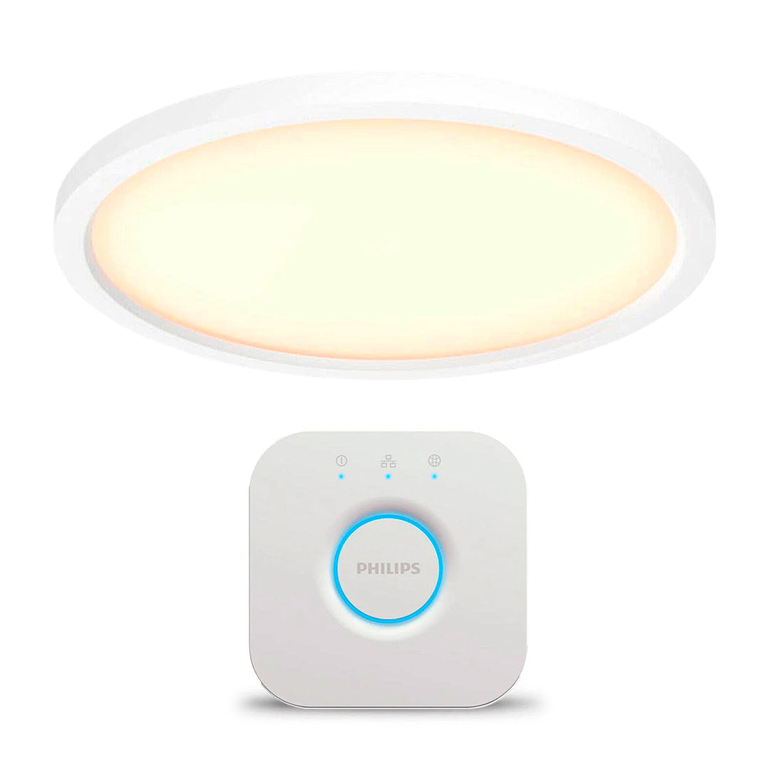 PHILIPS HUE Kit Lámpara Aurelle Redondo + Bridge Inteligente