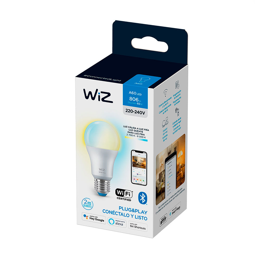 WIZ Foco Inteligente A60 E27 8W Blanco 806Lúmenes 25000horas
