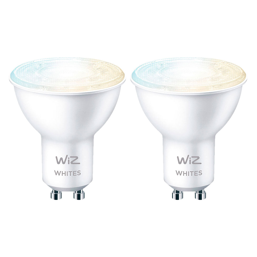 WIZ PACK-2 Foco Dicroica Inteligente Blanco GU10 4.9W 400Lúmenes Alexa Siri