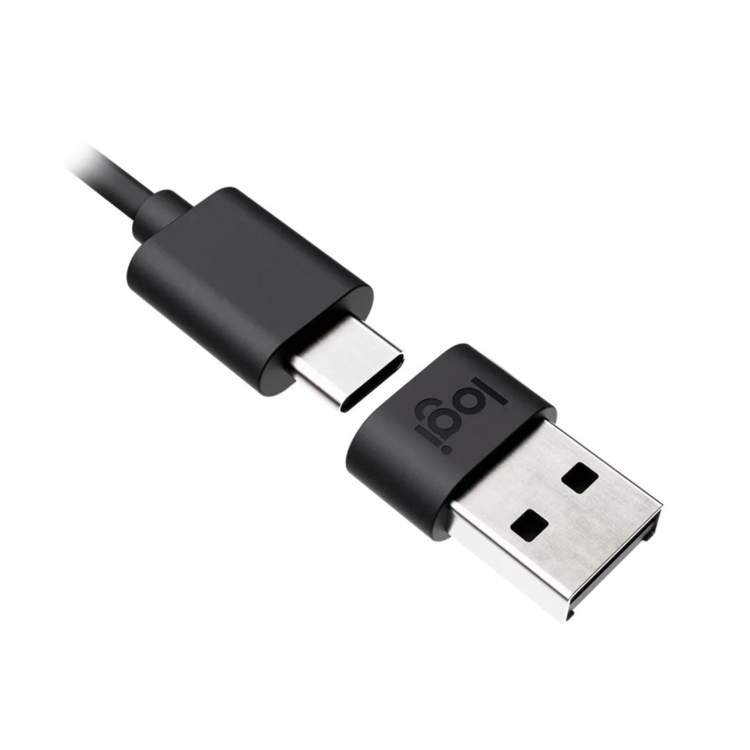 LOGITECH B2B ZONE WIRED Audífono estéreo con micrófono USB/USB-C, Negro, 981-000876