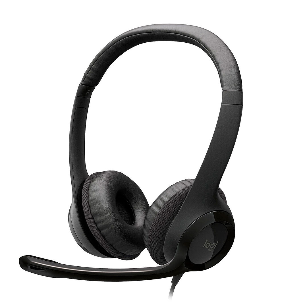 LOGITECH H390 Audífonos USB con micrófono, Negro, 981-000912