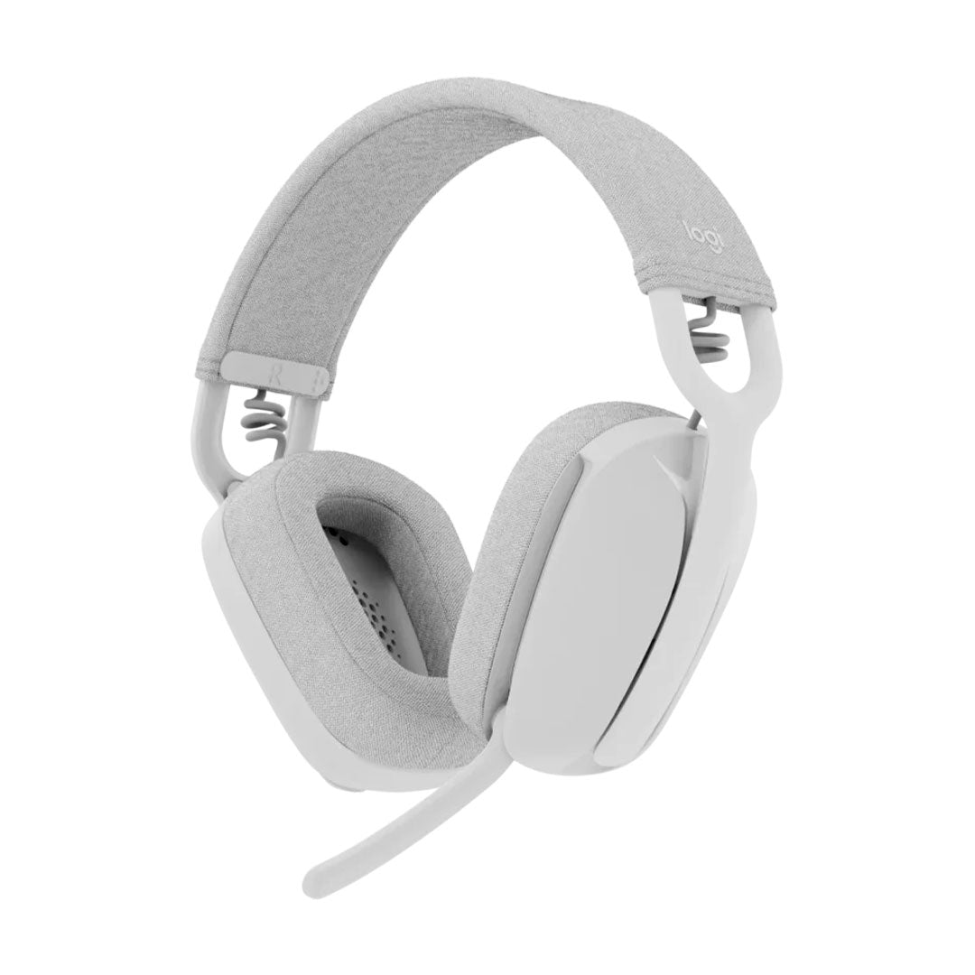 LOGITECH 960-001446 ZONE VIBE 100 Audífonos inalámbricos ligeros con micrófono, Blanco, 981-001218
