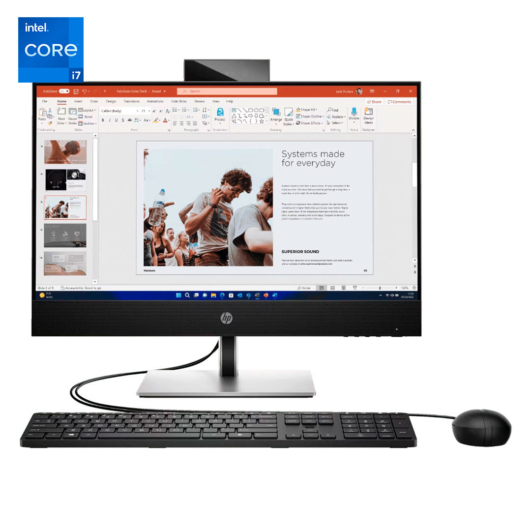 HP A02DMLA#ABM HP ProOne 440 G9 All-in-One 23.8" LCD FHD WLED Core i7-14700 2.1/5.4GHz 16GB DDR5-4800