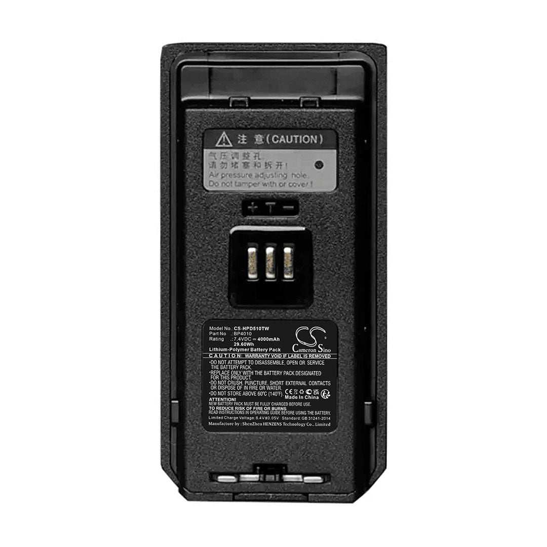 HYTERA BP4010 Batería repuesto para radios de 4000mAMP P/AP516