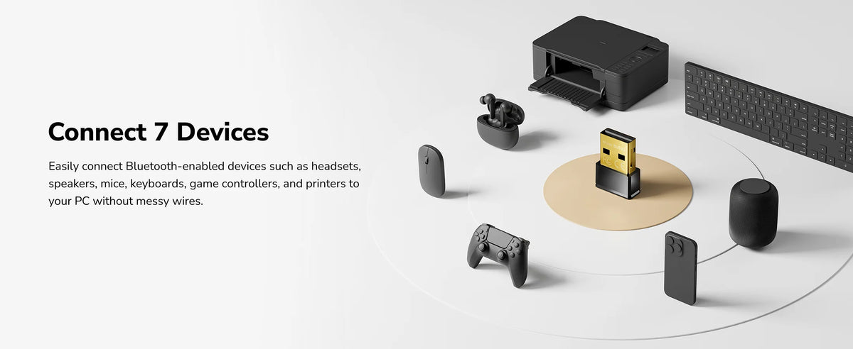 CUDY BU530 Adaptador Nano USB Bluetooth 5.3 para PC