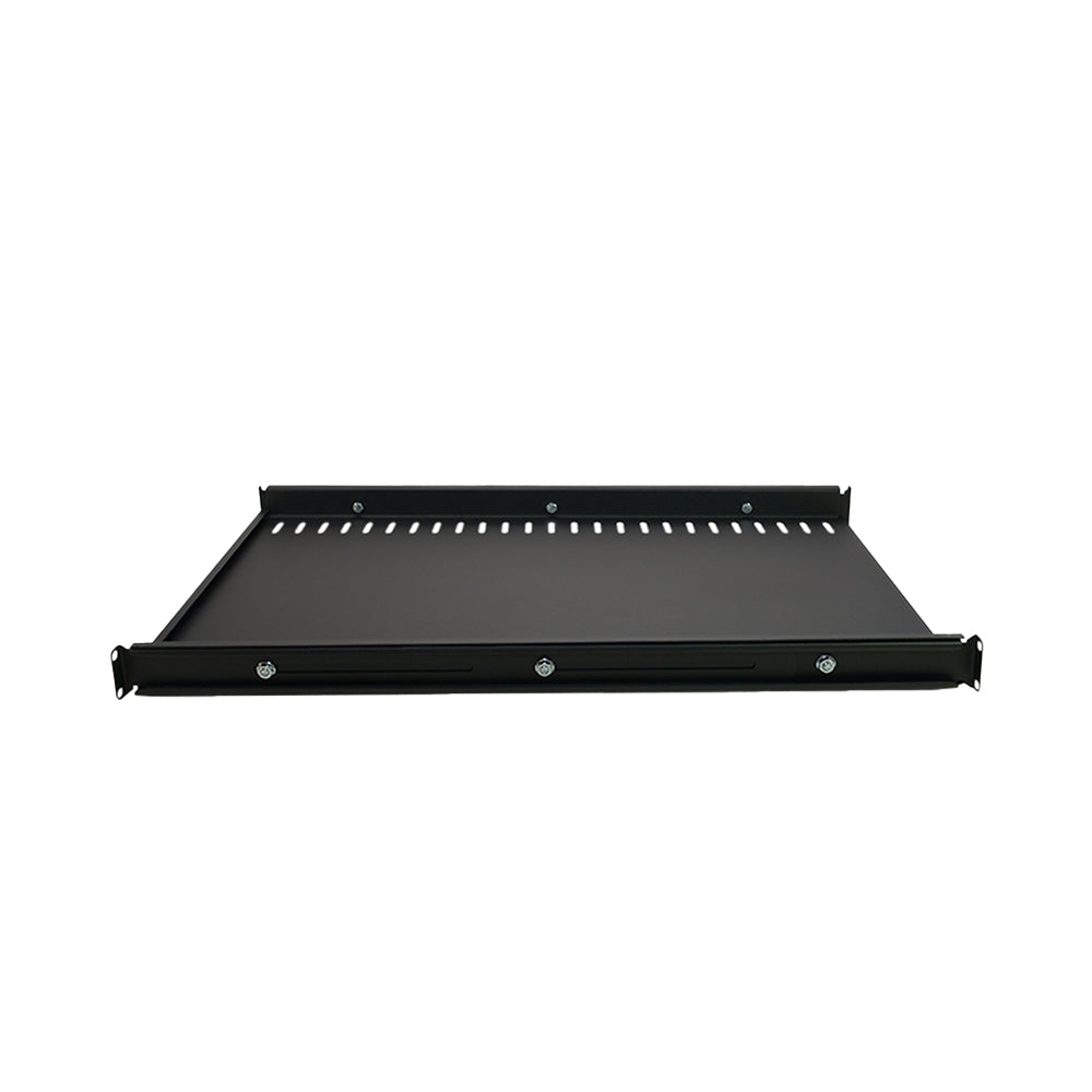 QUEST BV-1054 Bandeja 1-RU 19"x 635mm. Brazo telescópico hasta 820mm. Soporta 125 Kgs.