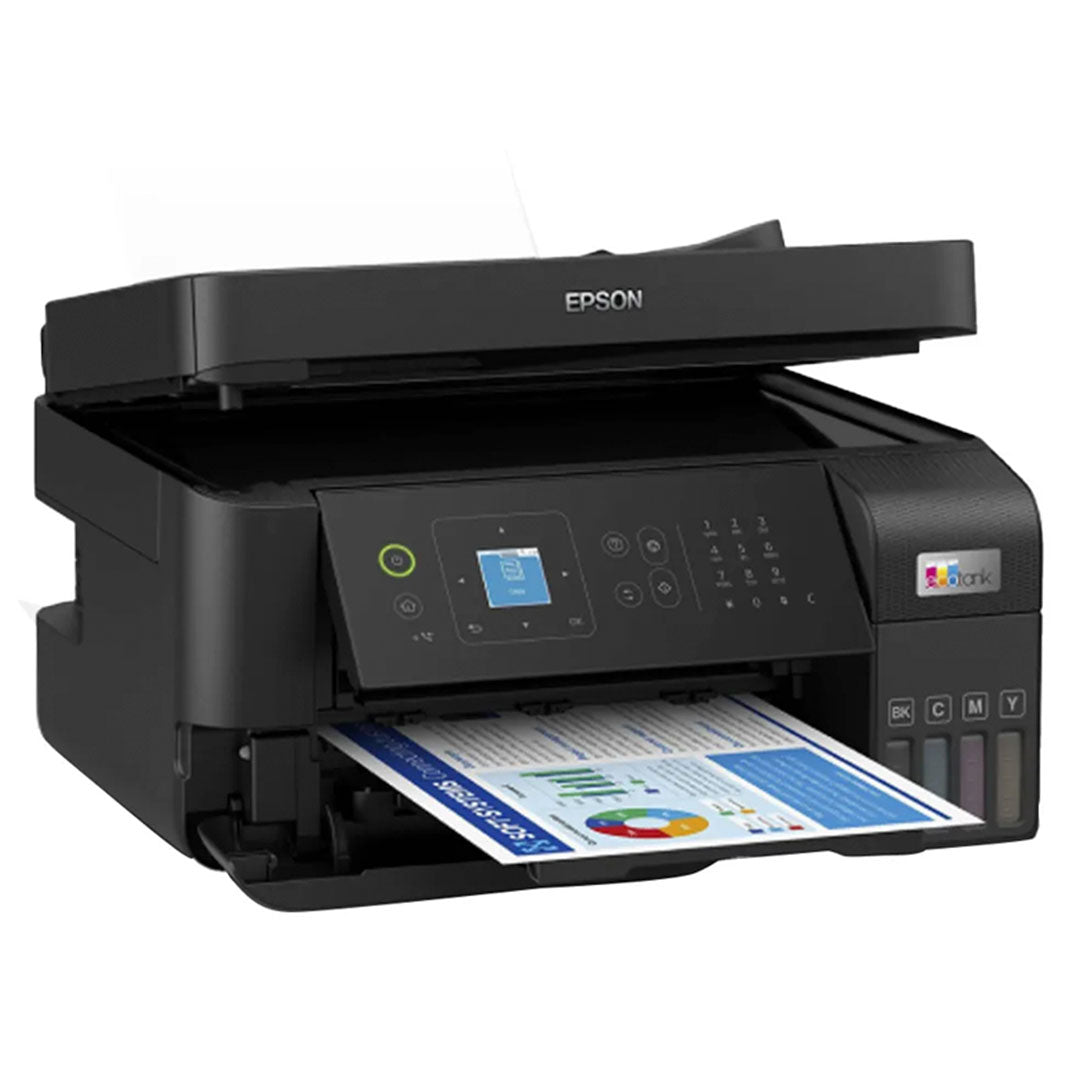EPSON C11CK57303 Impresora multifuncional ECOTANK L5590 de tinta continua, Imprime, Escanea, Copia, Fax, WIFI, LAN, USB (C11CK57303)