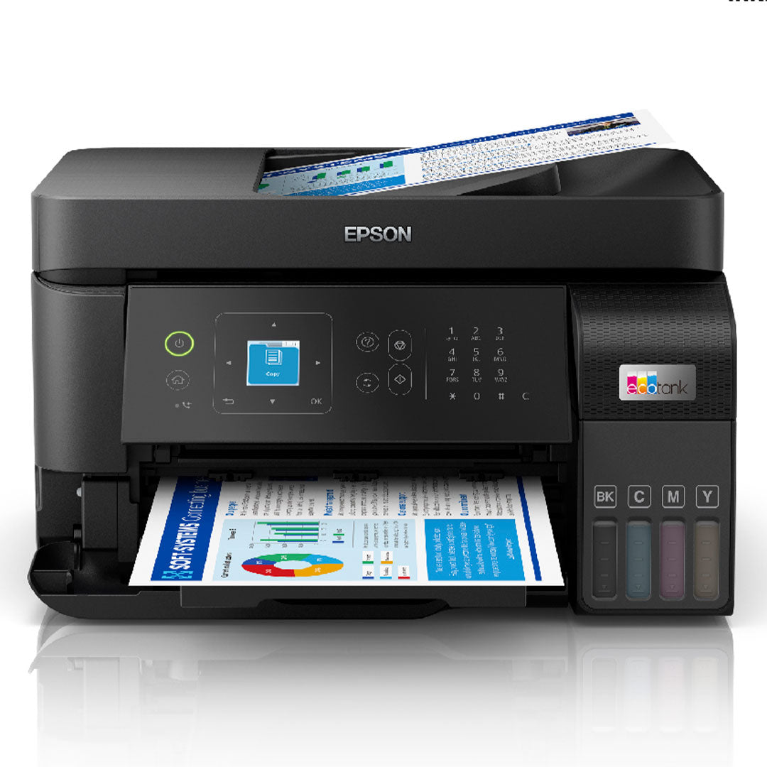 EPSON C11CK57303 Impresora multifuncional ECOTANK L5590 de tinta continua, Imprime, Escanea, Copia, Fax, WIFI, LAN, USB (C11CK57303)