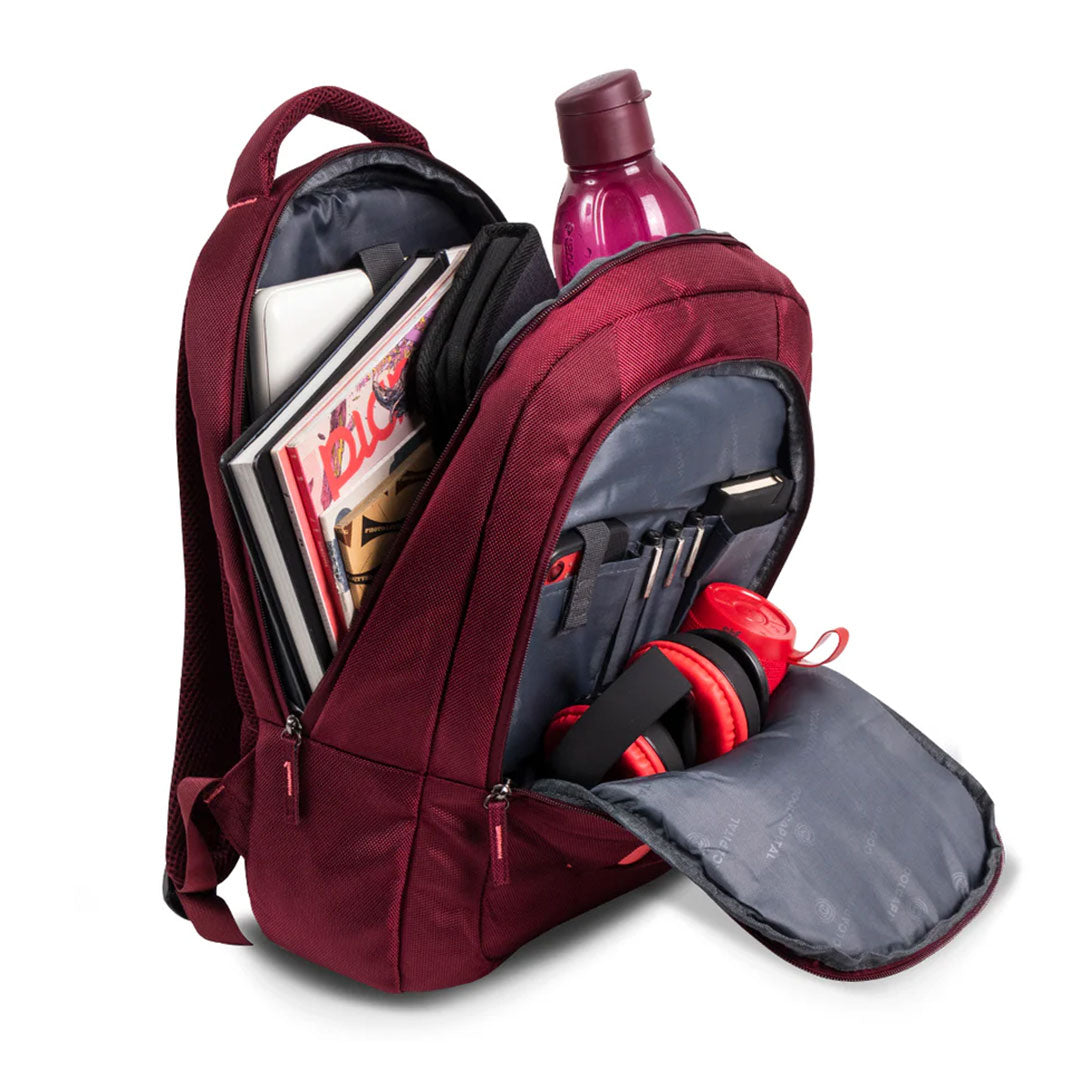 COOL CAPITAL ZILKER Mochila para laptop 15.6" pulgadas, Vino