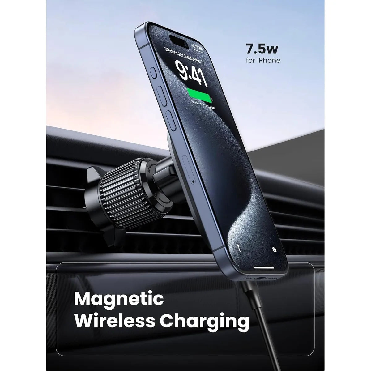 UGREEN CD345 25925 Cargador para Carro iPhone 15 Magsafe Soporte Giro