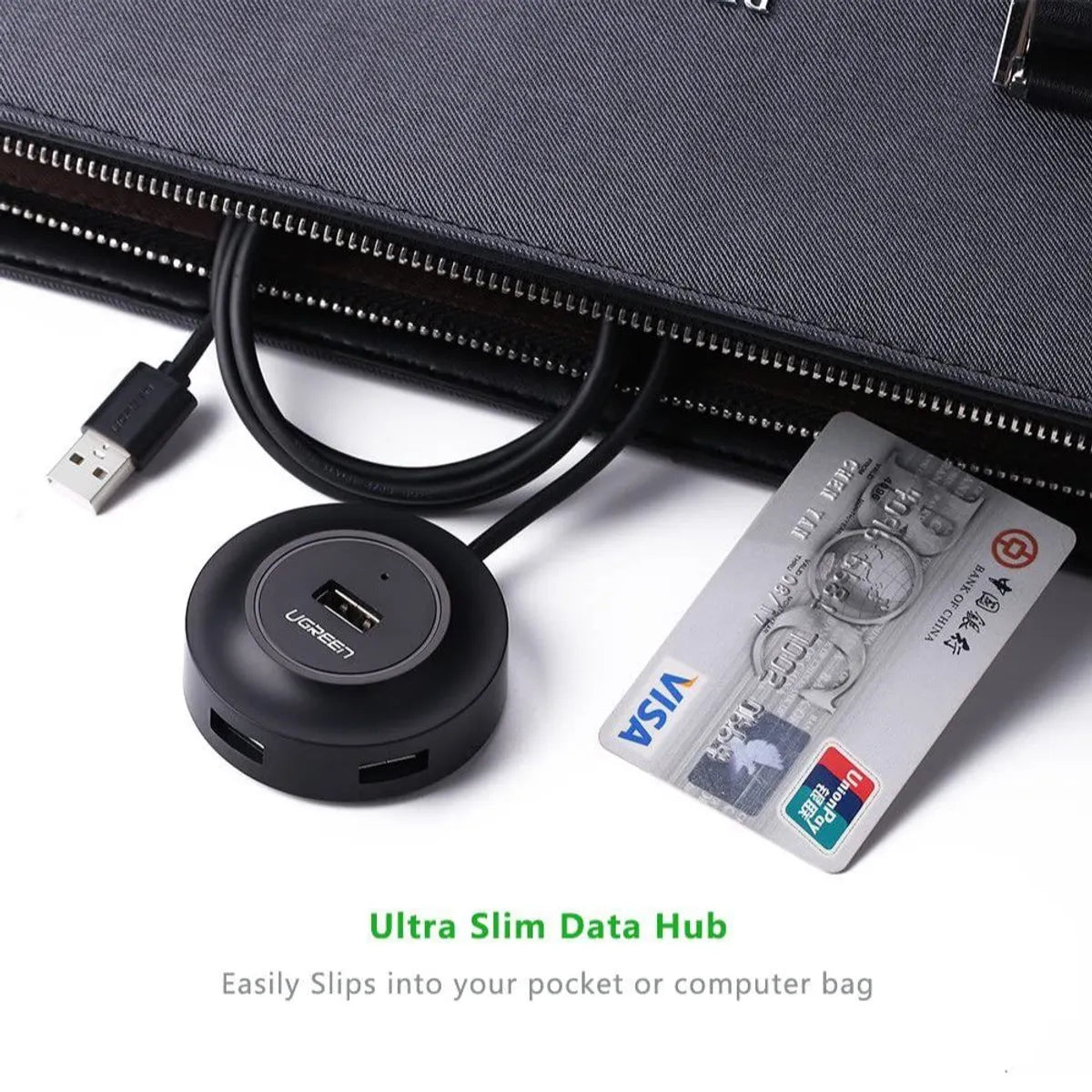 UGREEN CR106 20277 Hub de 4 Puertos USB 2.0 Adaptador Portable