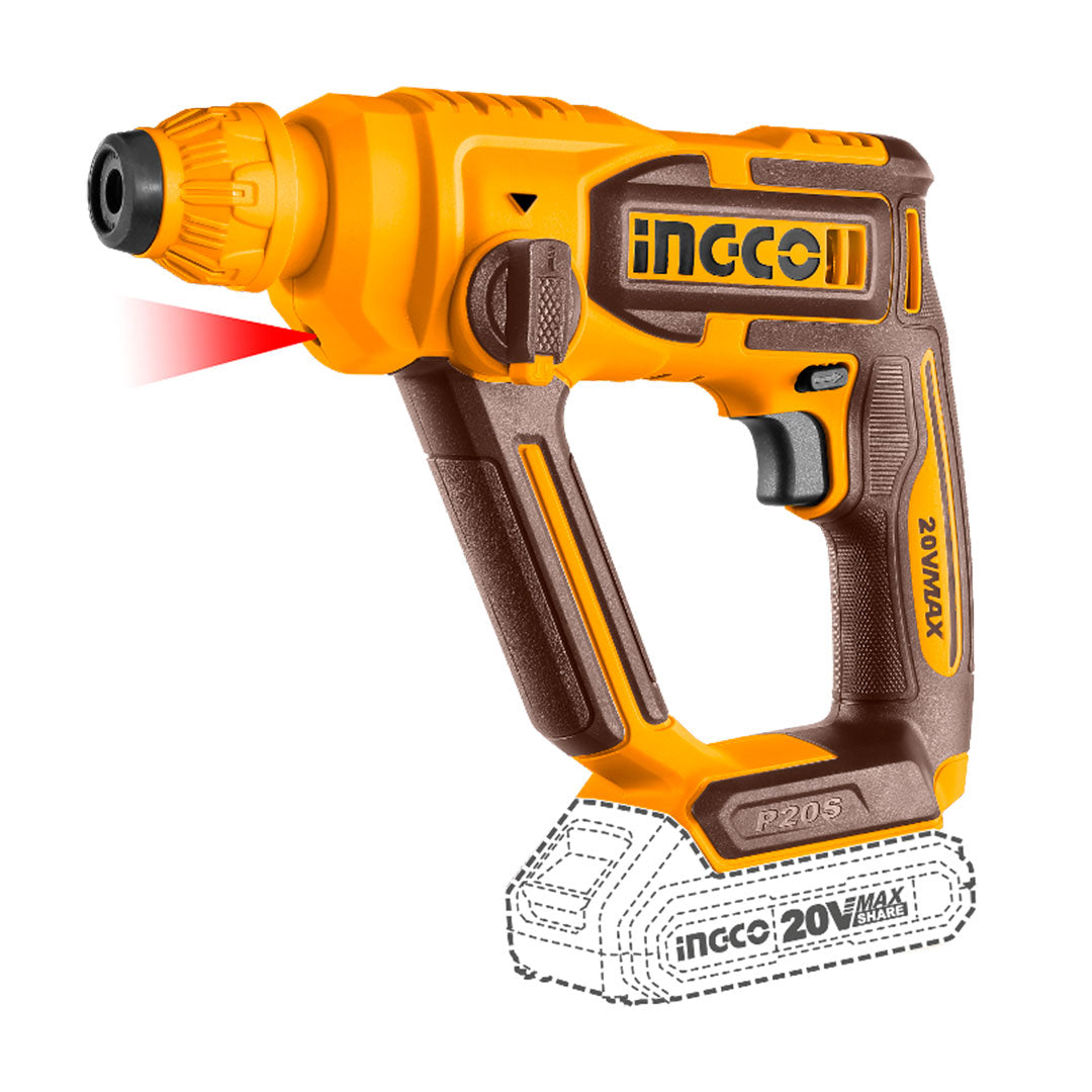INGCO CRHLI201681 Rotomartillo inalámbrico 20v 1.5j