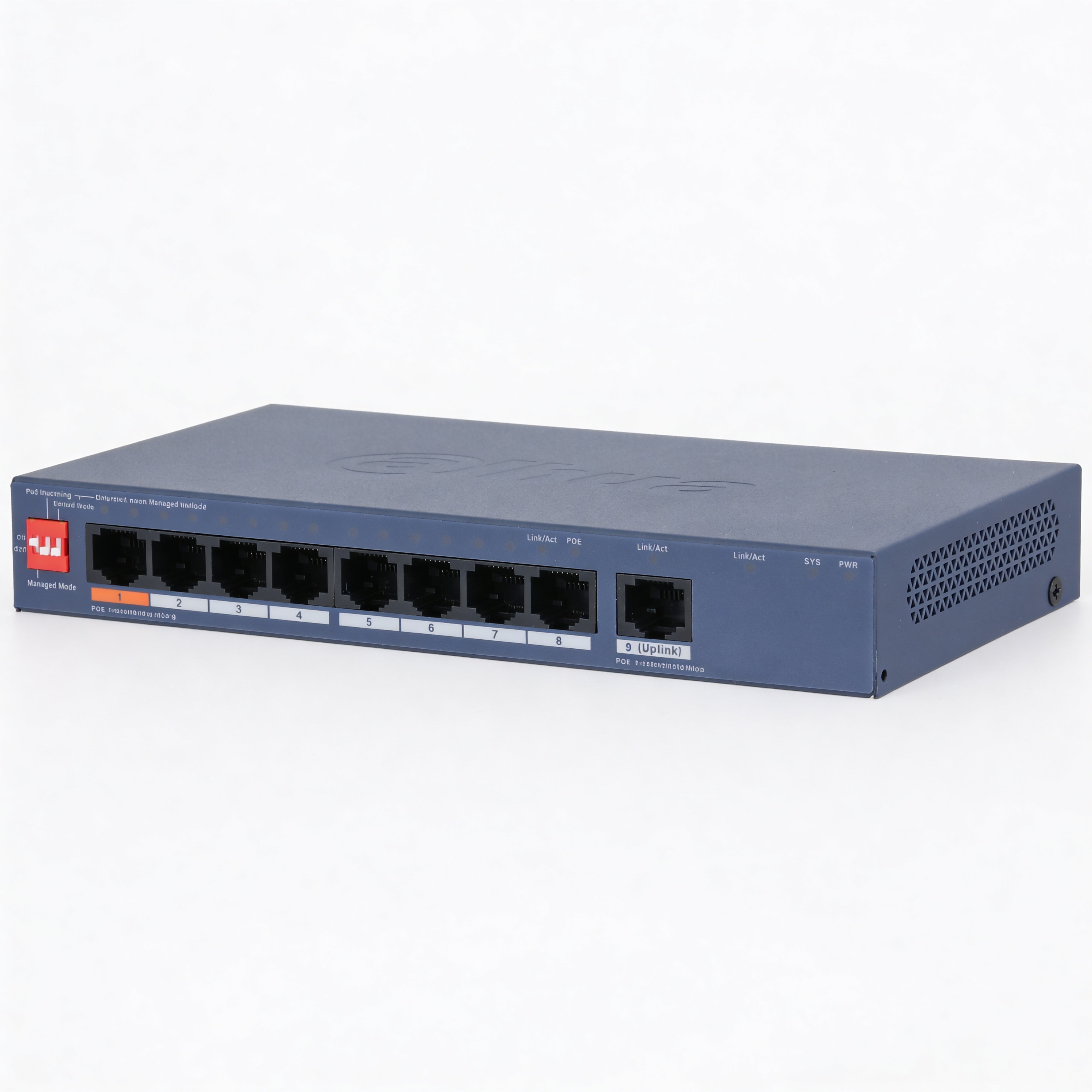 DAHUA CS4009-8ET1GT-60 Switch 9 Puertos con 8P PoE 10/100Mbps Cloud PoE Watchdog