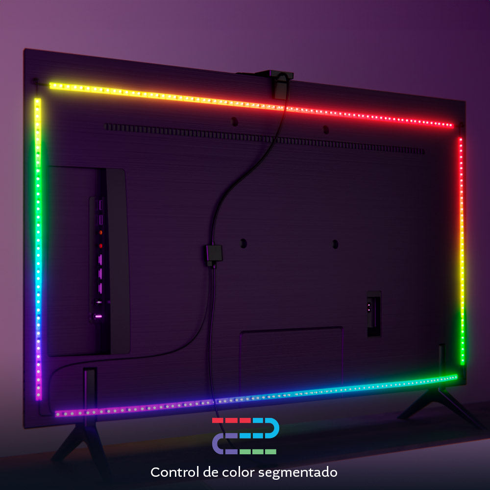 NEXXT SOLUTIONS NHB-S615 Tira Led Inteligente RGBIC y Cámara Para Tv 55-65"