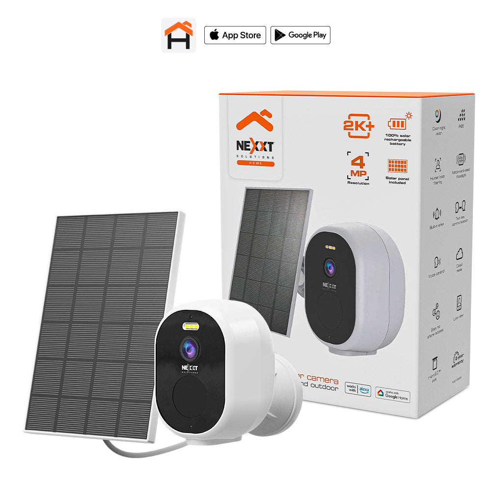 NEXXT SOLUTIONS NHC-OF20S Cámara de Seguridad WIFI 2K+ 4MP con Panel Solar
