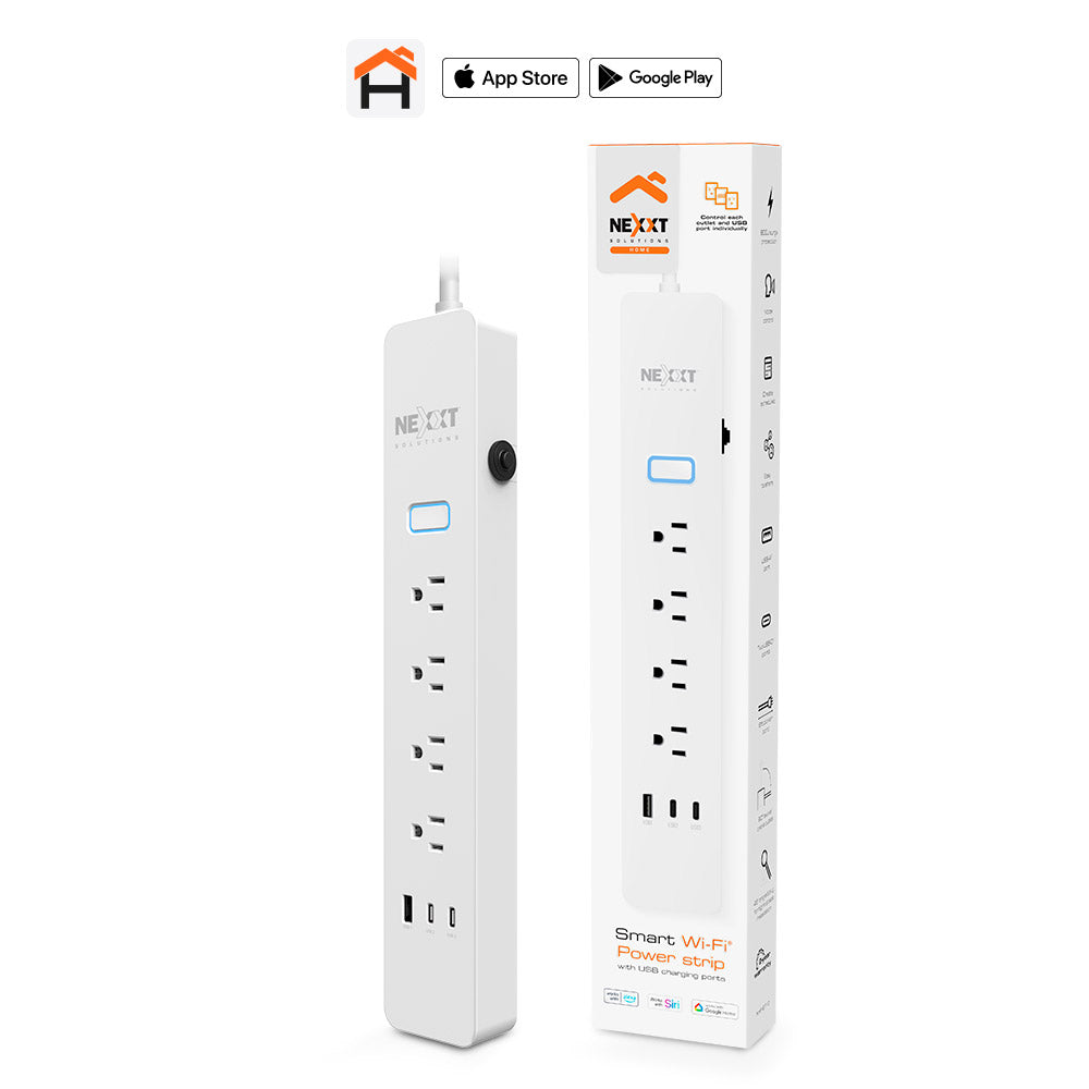 NEXXT SOLUTIONS NHP-E710 Supresor de Picos Wifi Inteligente 4 Tomas + USB-A y USB-C