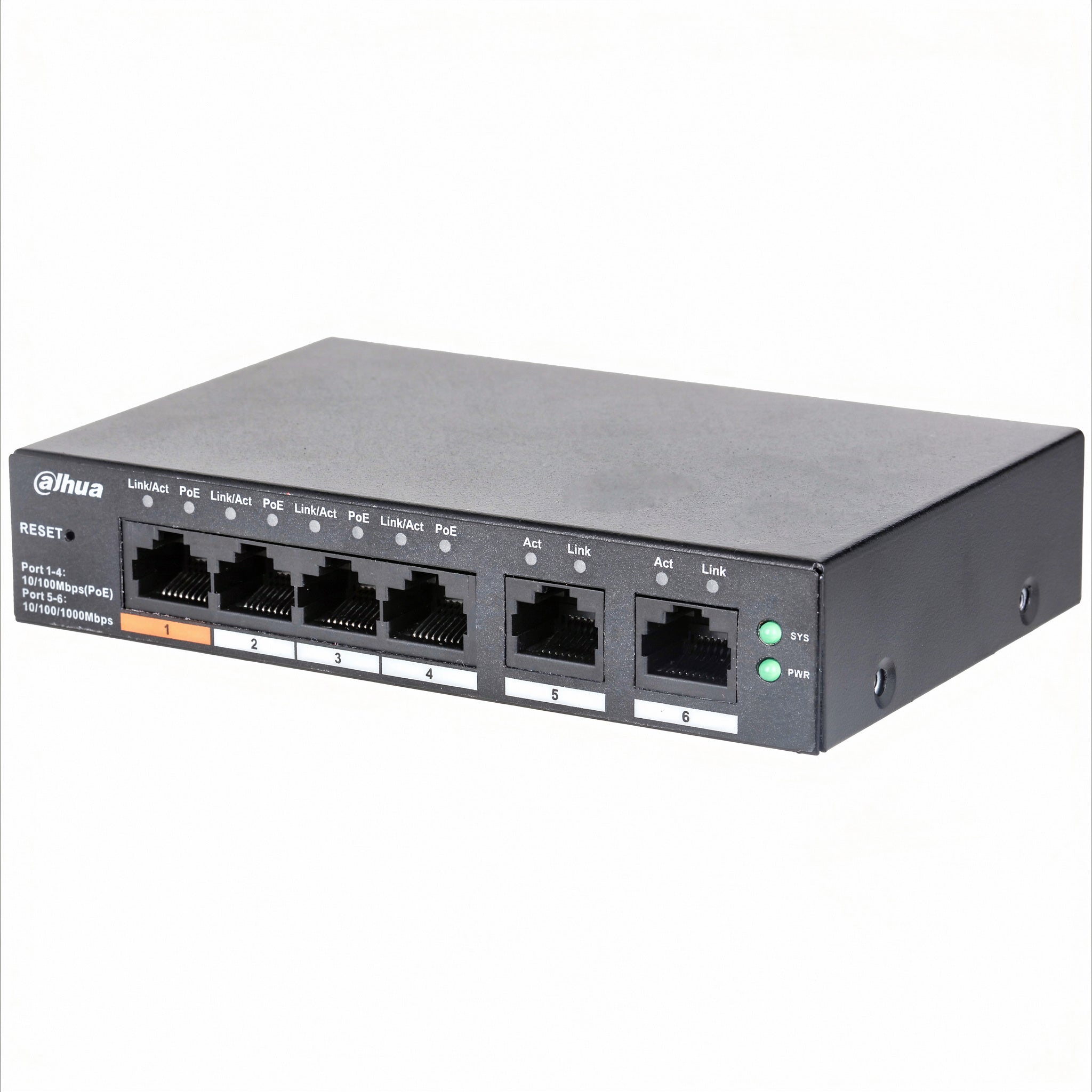 DAHUA CS4006-4ET2GT-60 Switch 6 Puertos con 4P Poe 2Uplink 10/100Mbps PoE Watchdog