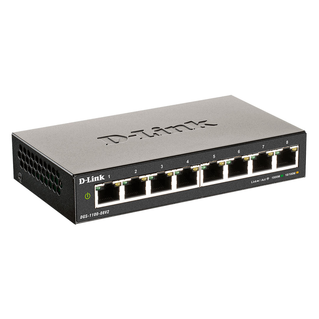 D-LINK DGS-1100-08V2 Switch administrable de 8 puertos RJ45 10/100/1000