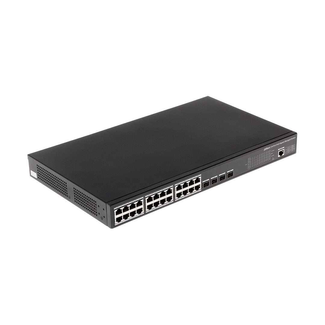 DAHUA PFS4428-24GT-370 Switch PoE 24 Puertos Gigabit 4SFP 370w Administrable L2